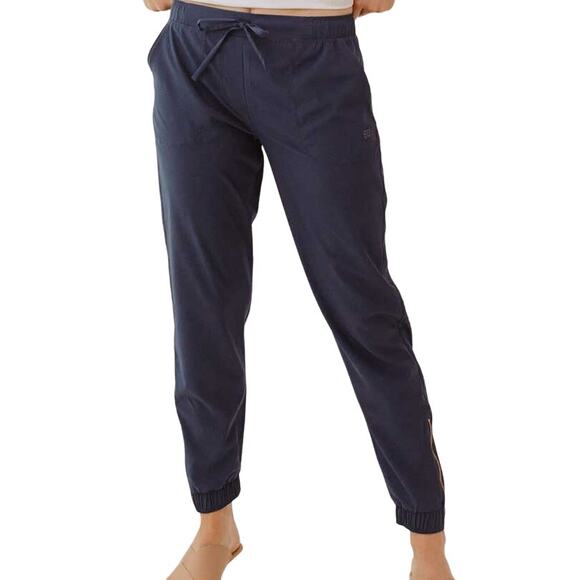 Albion Jetsetter Everywhere Jogger Pants Drawstring Gold Zipper Hem Indigo XS - Picture 1 of 5